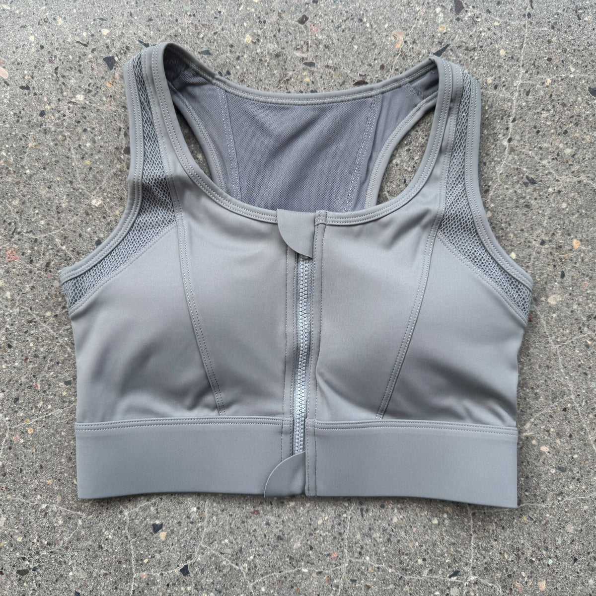 Womens High-Intensity Sports Bra with Front Zipper