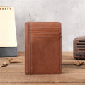 Ultra Thin Laser Engraved PU Leather Card Holder Wallet