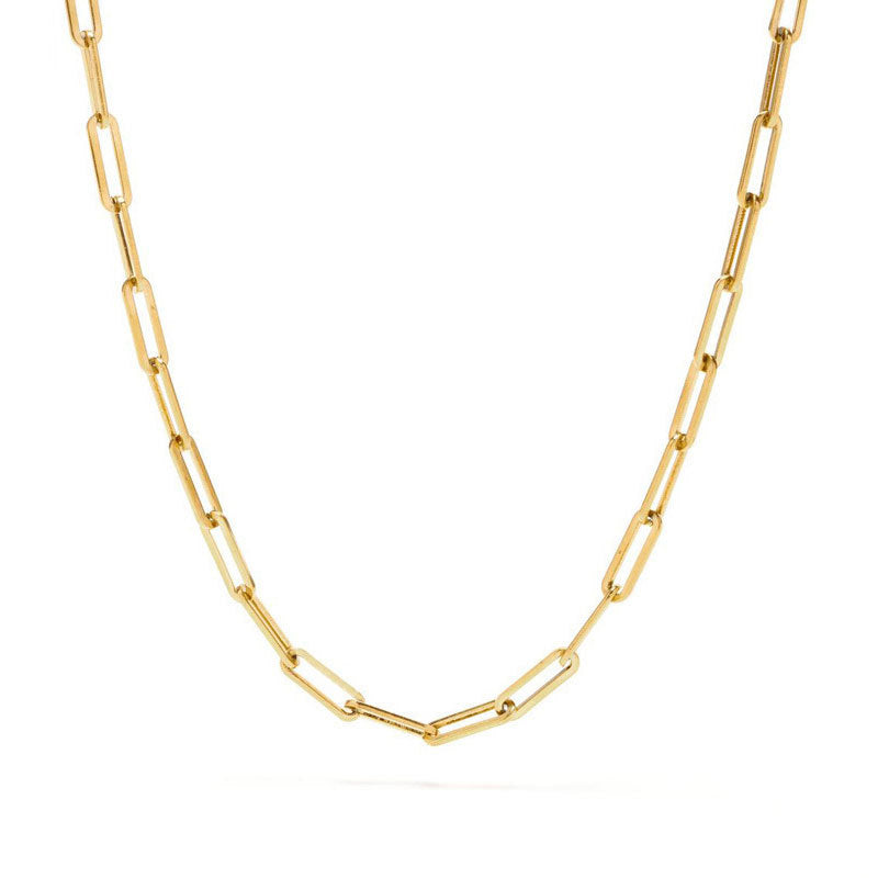 Thick Chain Geometric Necklace Unisex Punk Style