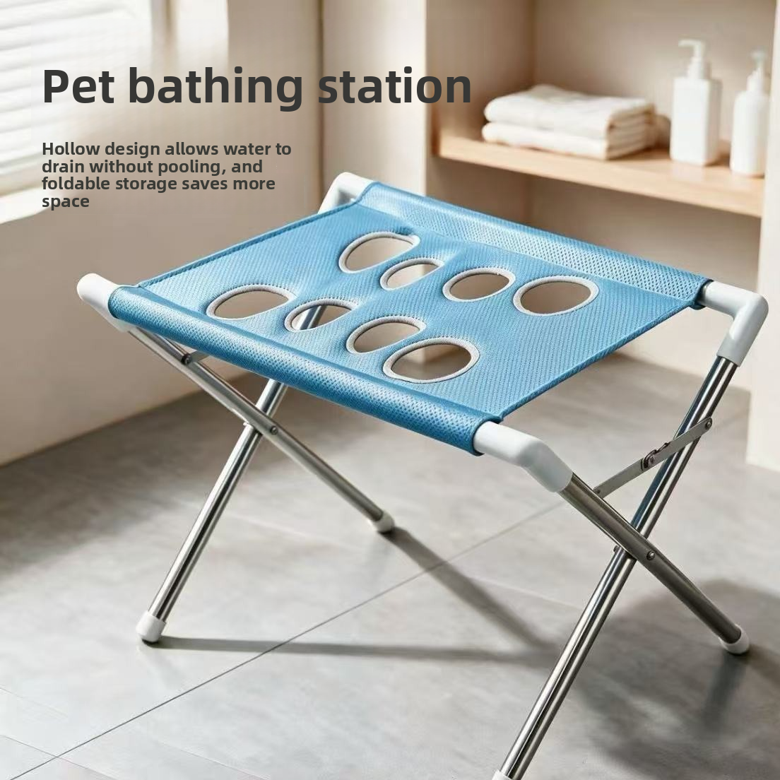 Foldable Pet Grooming and Bathing Table