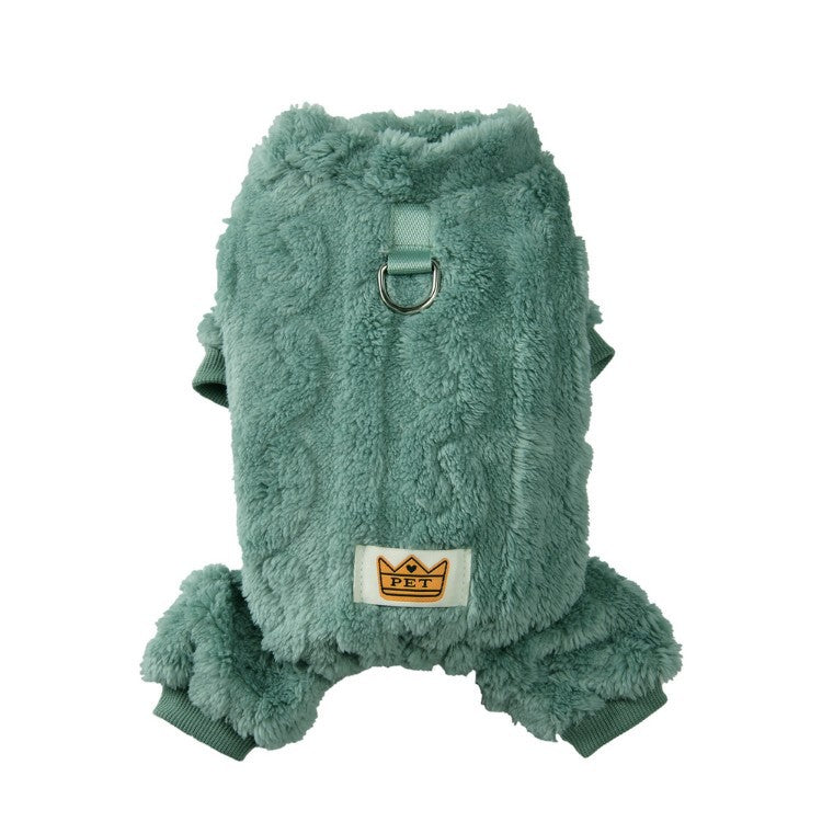 Fleece Lined Cable Knit Four Leg Dog Suit
