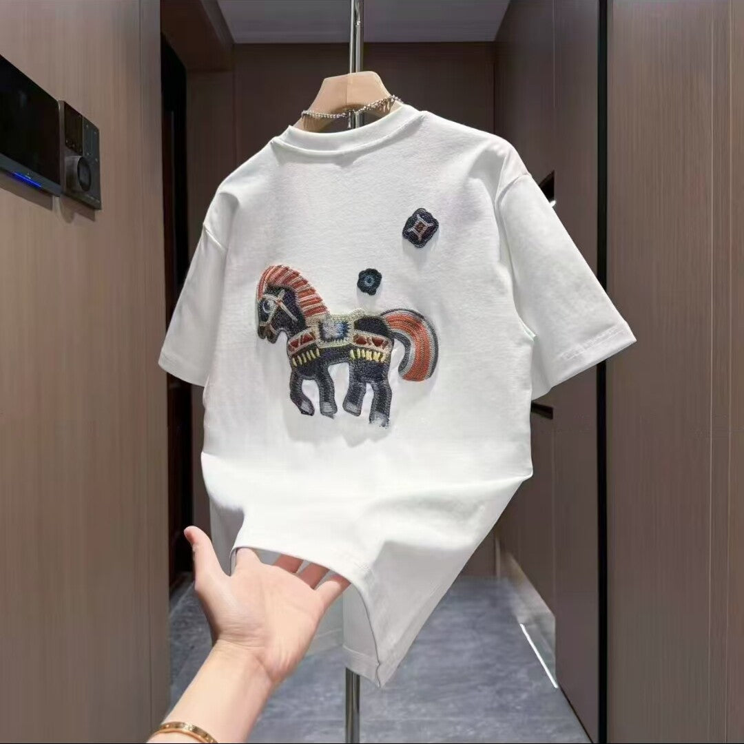 Men's Embroidered Heavyweight Short Sleeve T-Shirt