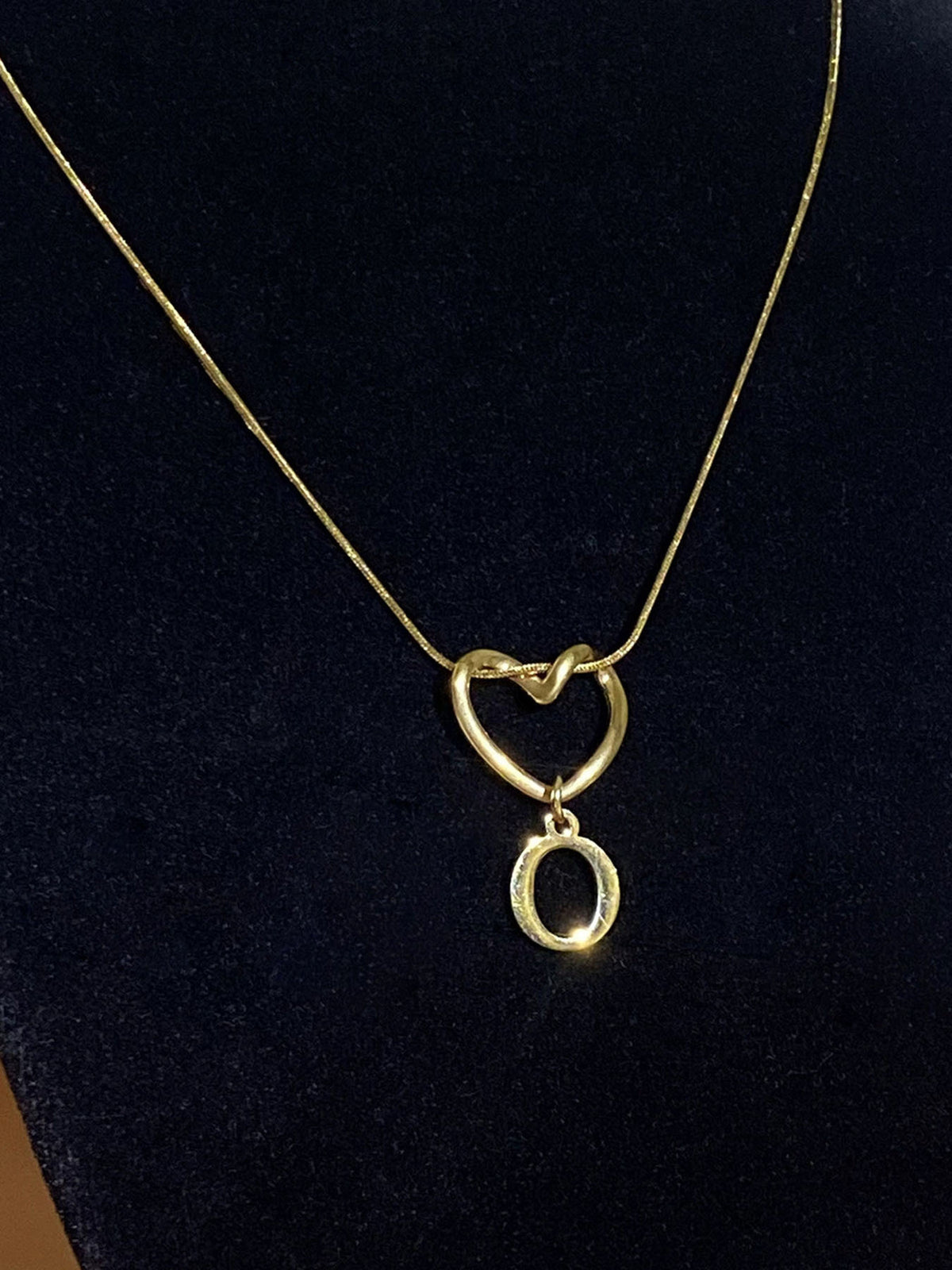 Fashion Alphabet Heart Pendant Necklace