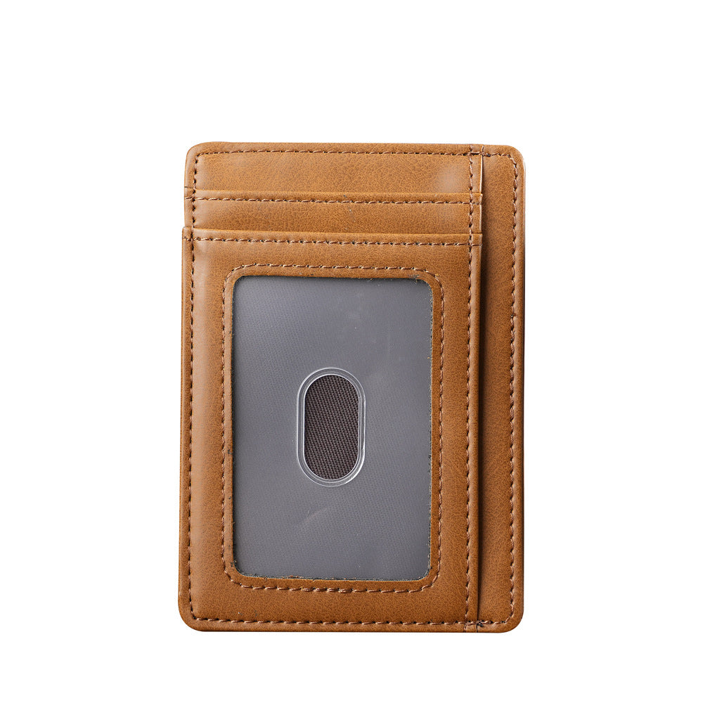 Ultra Thin Laser Engraved PU Leather Card Holder Wallet
