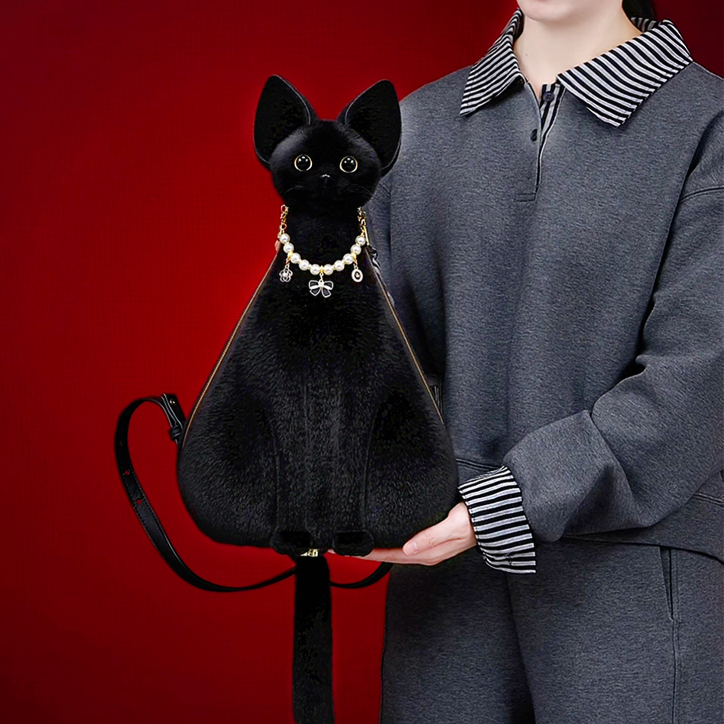 Realistic Cat Backpack