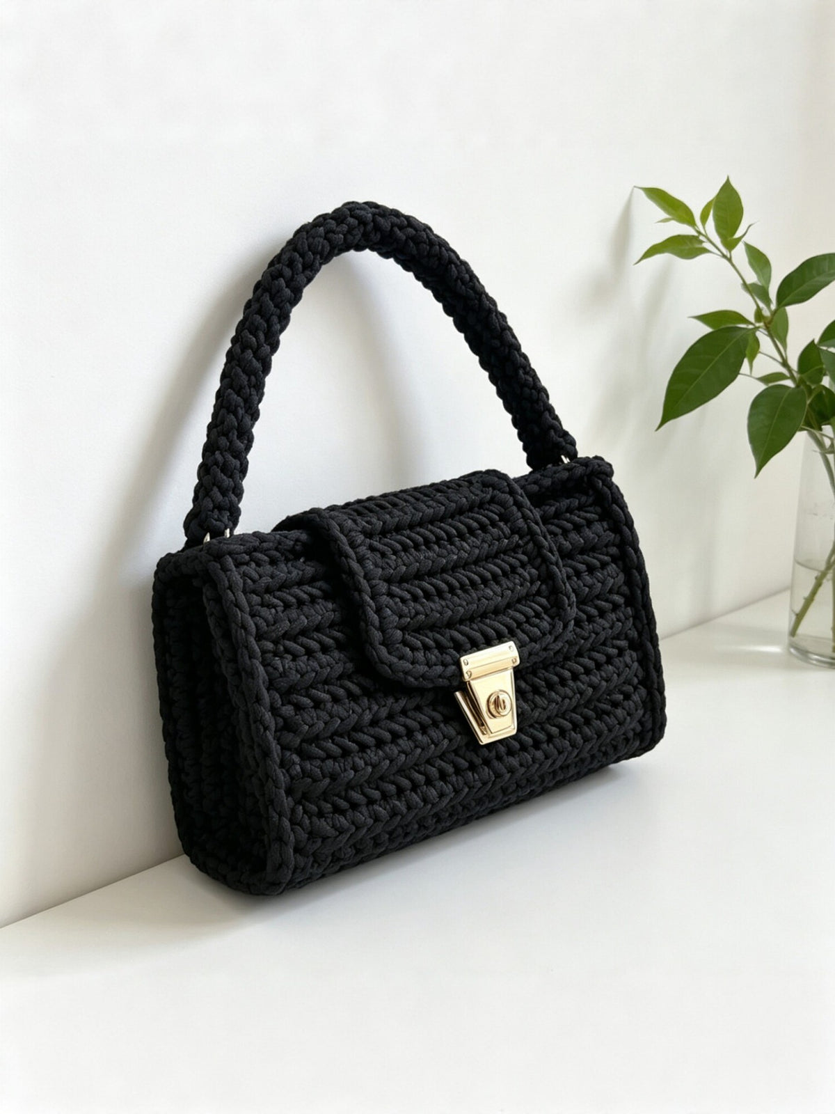 Handmade Wool Crochet Shoulder Bag