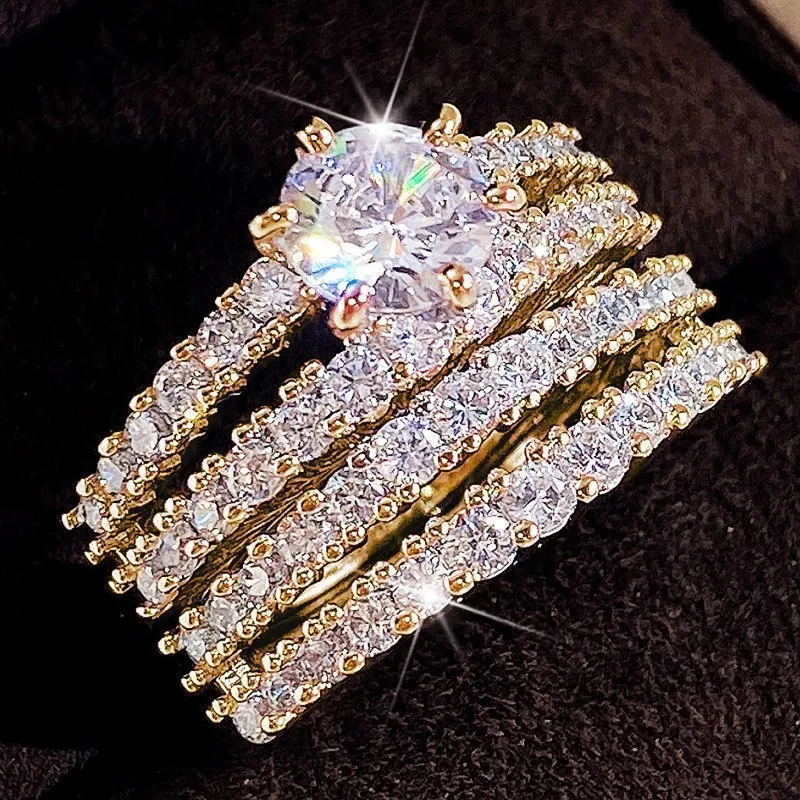 Zircon Double Layer Engagement Ring