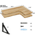 Floating Wood Shelf Wall Mounted Storage Rack