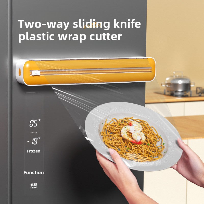 Adjustable Kitchen Wrap Cutter with Storage