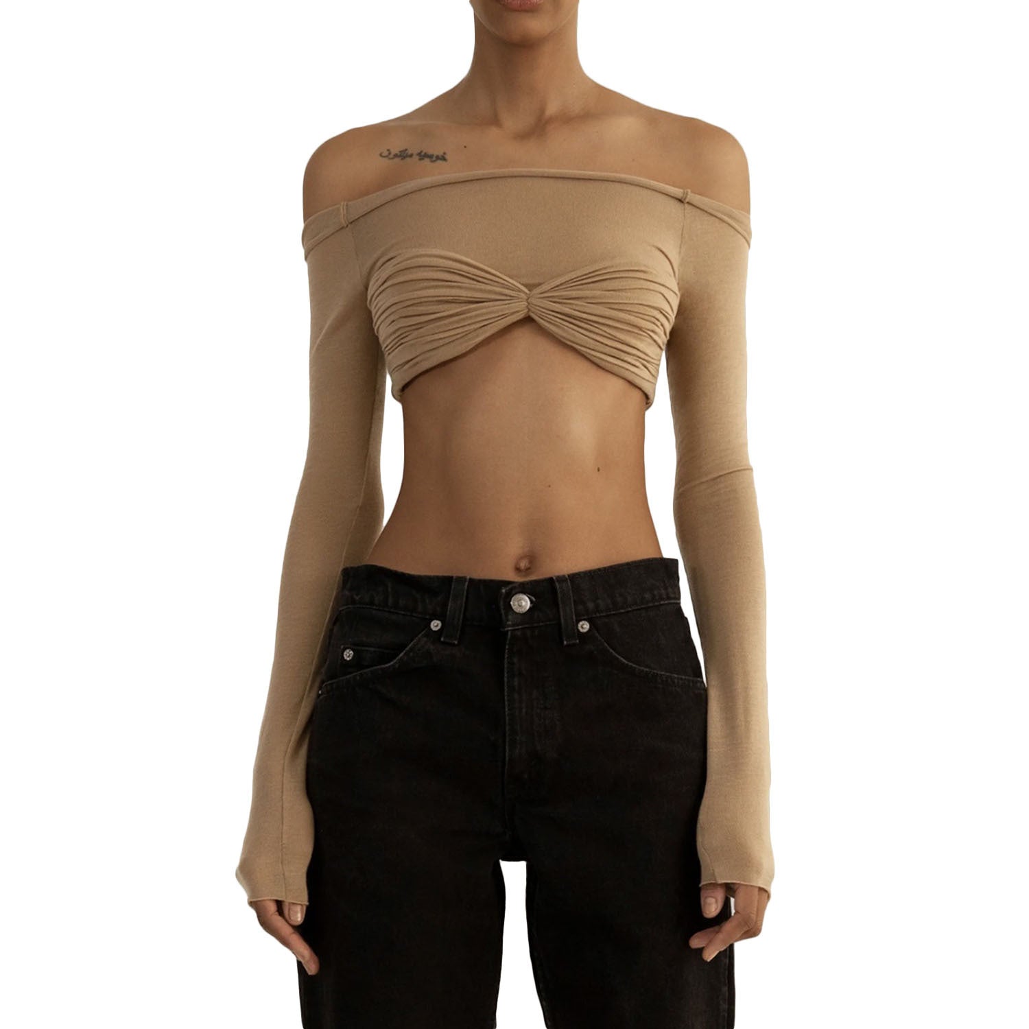 Women's One-Shoulder Sheer Top