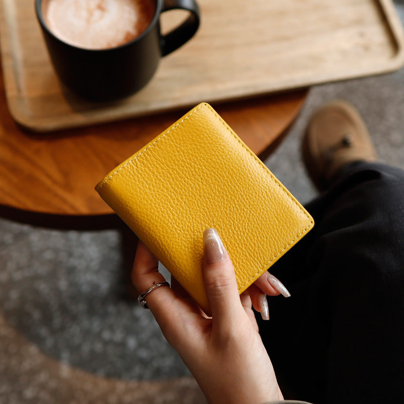 Genuine Leather Women Wallet with Magnetic Closure
