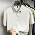 Linen Blend Cooling Mens Polo Shirt