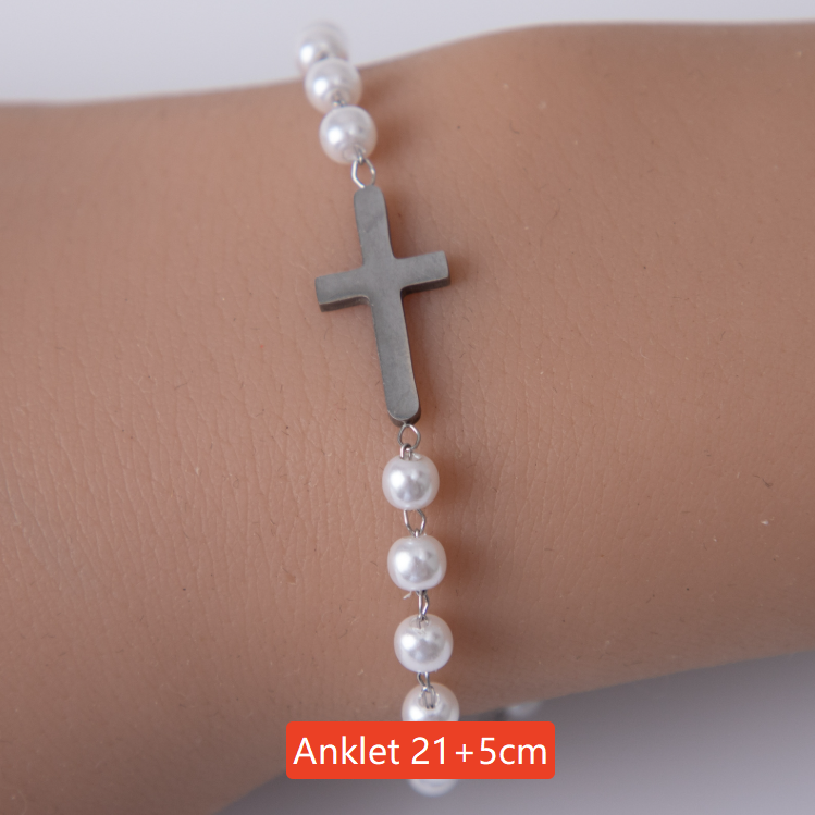 Religious Cross Stainless Steel Jewelry Bracelet