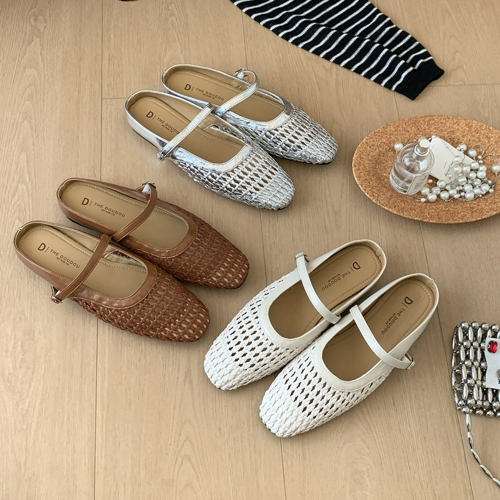 French Style Flat Sole Breathable Shoes
