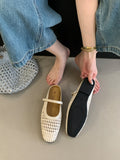 French Style Flat Sole Breathable Shoes