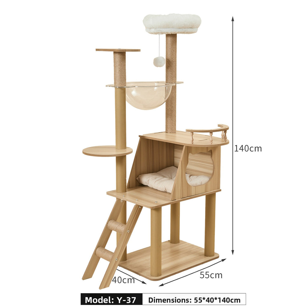 Multi-functional Cat Tree with Scratching Post and Bed