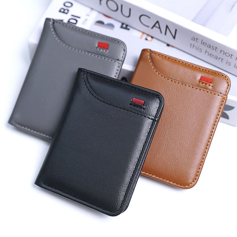 Vertical Multi Slot PU Card Holder Wallet