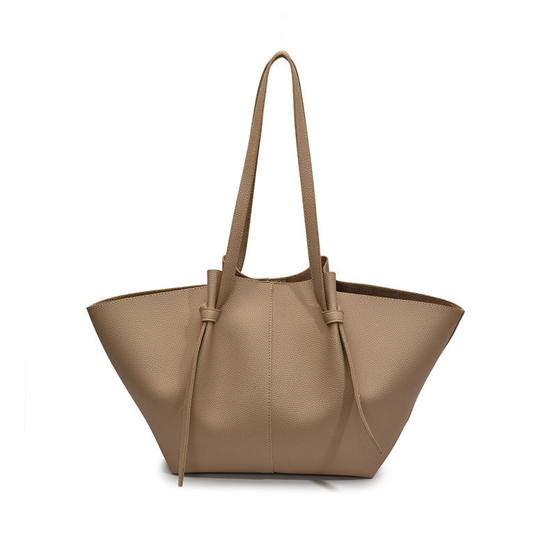Pleated Large Capacity Tote Bag