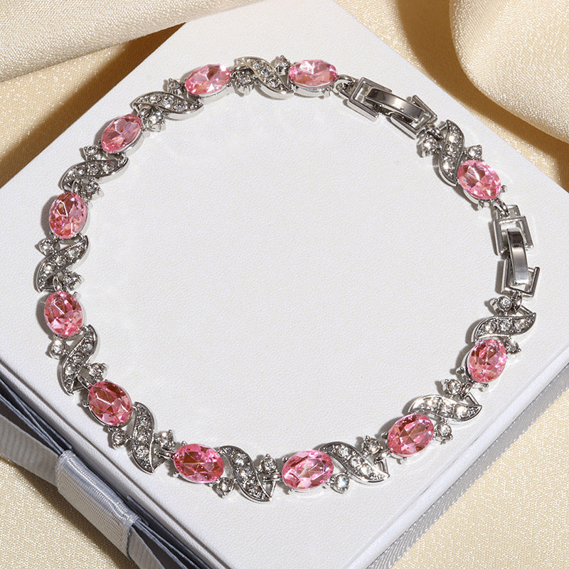 Cross-Shaped Zircon Alloy Bracelet