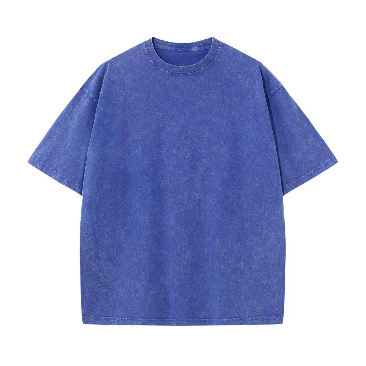 Oversized Washed Cotton T-shirt with Batik Print