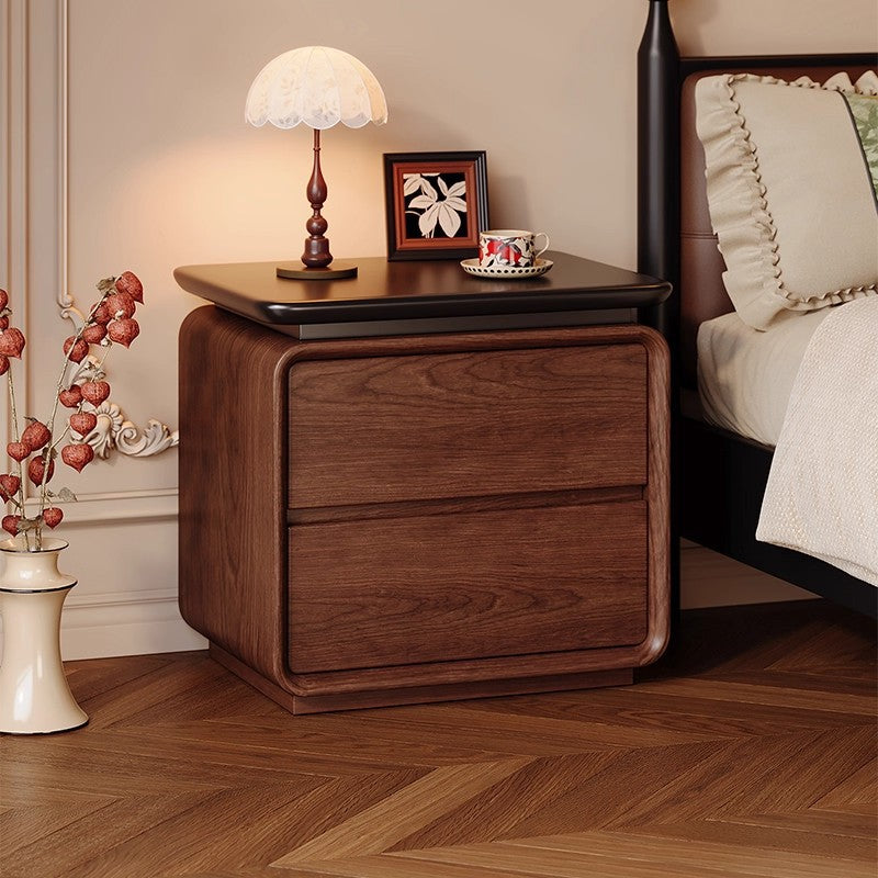 Solid Wood Bedside Table Installation-Free Modern Small Storage Cabinet