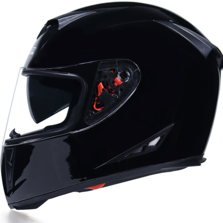 Full Face Motorcycle Helmet with Dual Lens and Anti-Fog