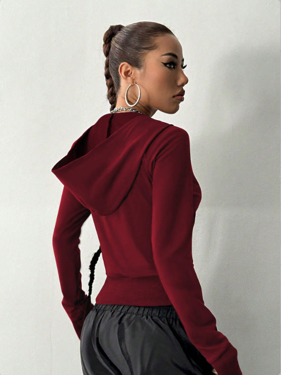 Beaded Hooded Womens Cardigan