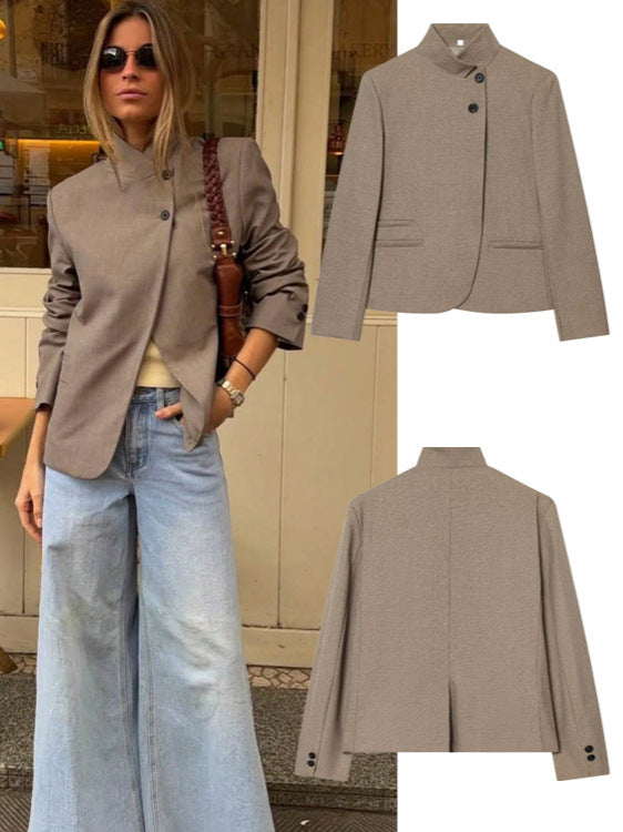 Women's High-Neck Blazer