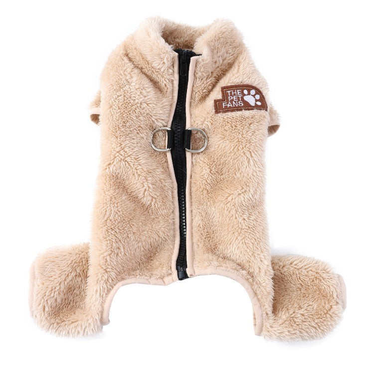 Fleece Lined Cable Knit Four Leg Dog Suit