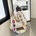 Hollow-Out Floral Knitted Bag