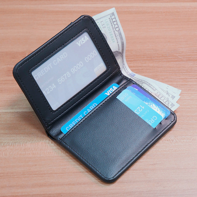 Vertical Multi Slot PU Card Holder Wallet