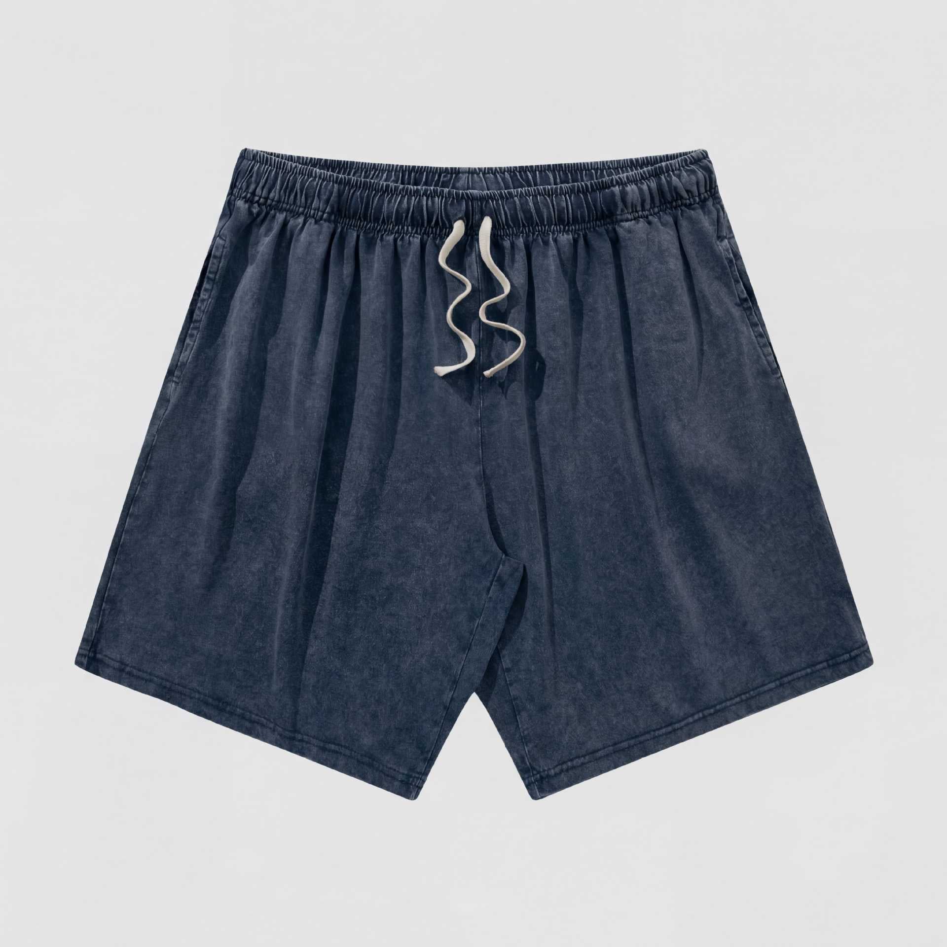 Men's Vintage Washed Cotton Shorts Set