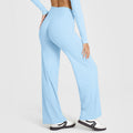 Loose Straight Leg Yoga Pants for Women High Waist Tummy Control Breathable Fitness Leggings