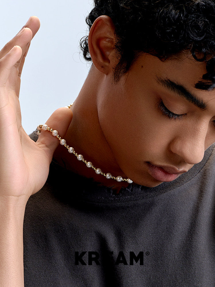 Gold Plated Shell Pearl Unisex Necklace