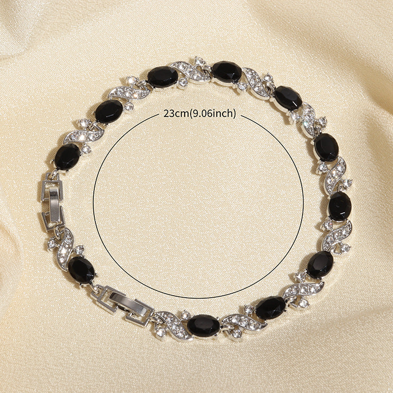 Cross-Shaped Zircon Alloy Bracelet