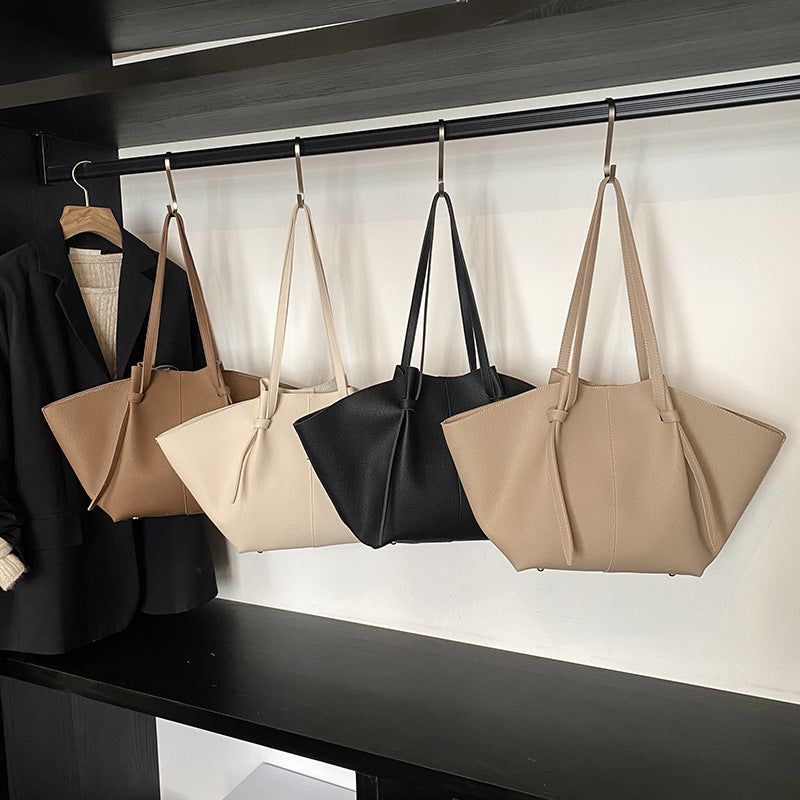 Pleated Large Capacity Tote Bag