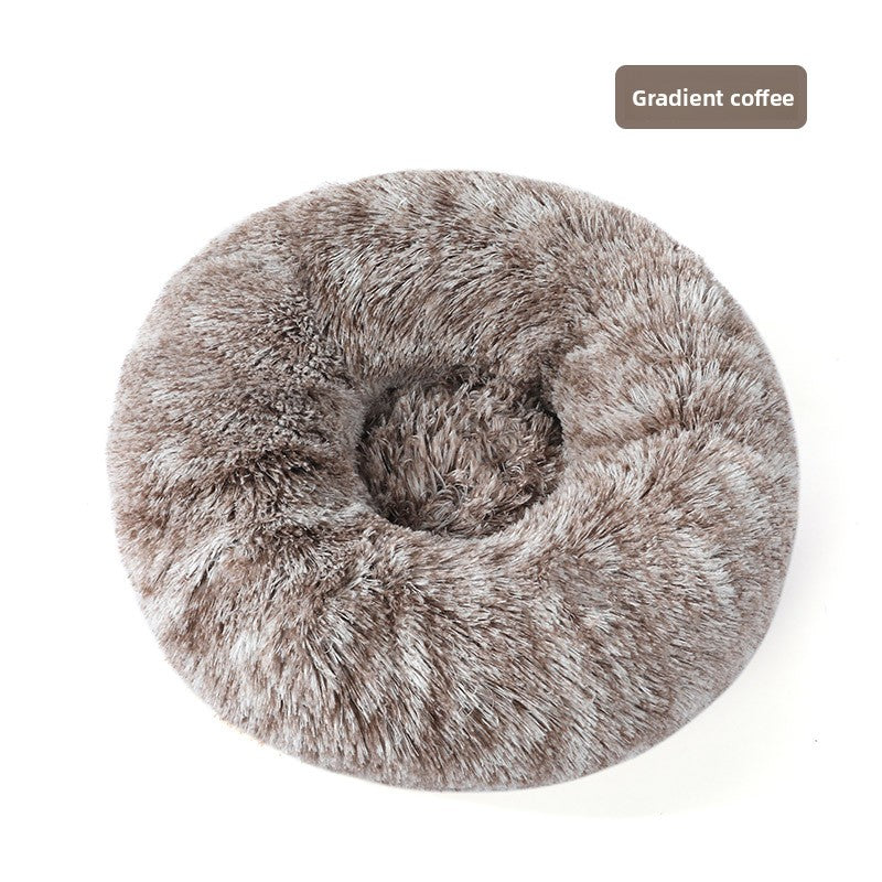 Plush pet bed