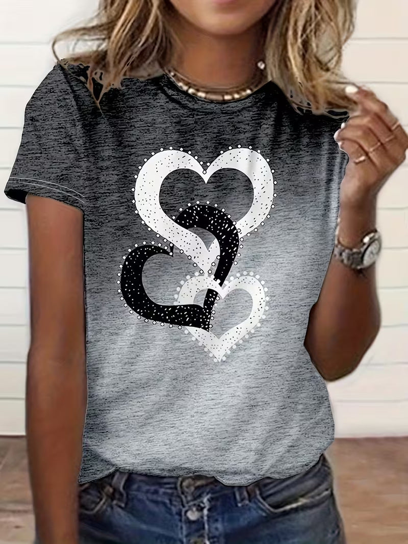 3D Digital Print Short-Sleeve Women's  T-Shirt