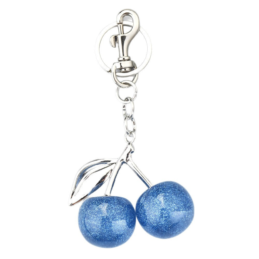 Cherry Keychain Bag Charm Metal Pendant