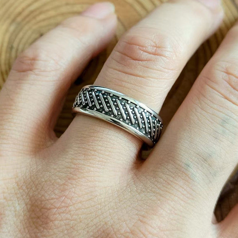 Vintage Copper Twist Ring Unisex Jewelry
