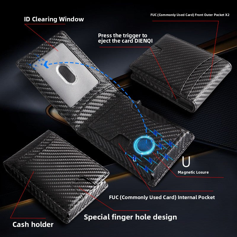 Metal Anti-Theft Credit Card Holder Automatic Wallet