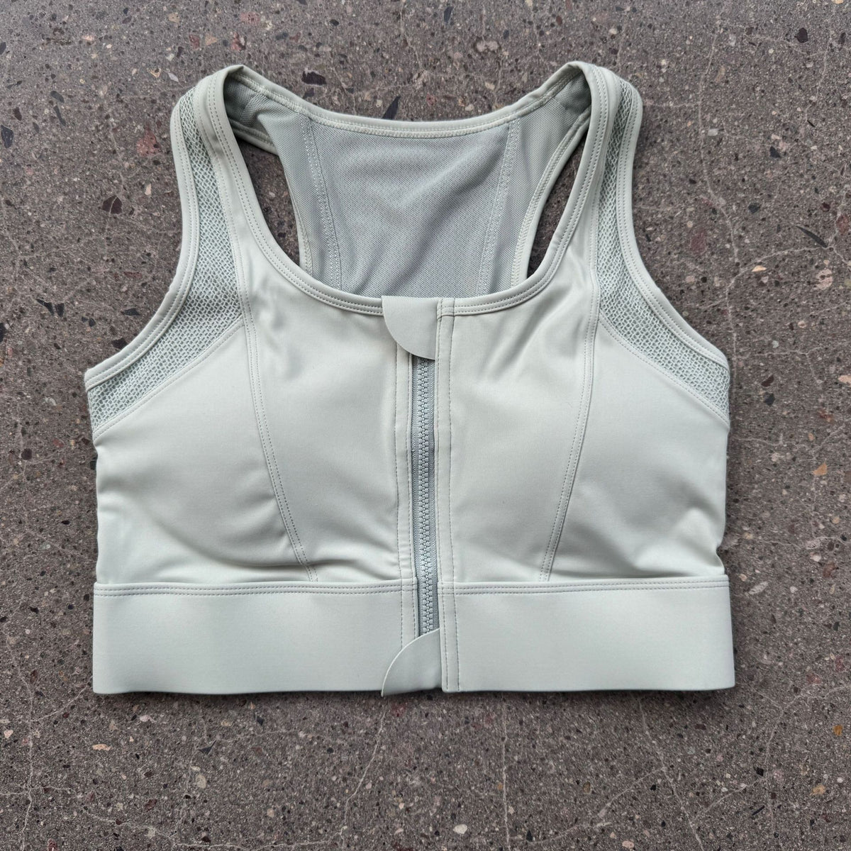 Womens High-Intensity Sports Bra with Front Zipper