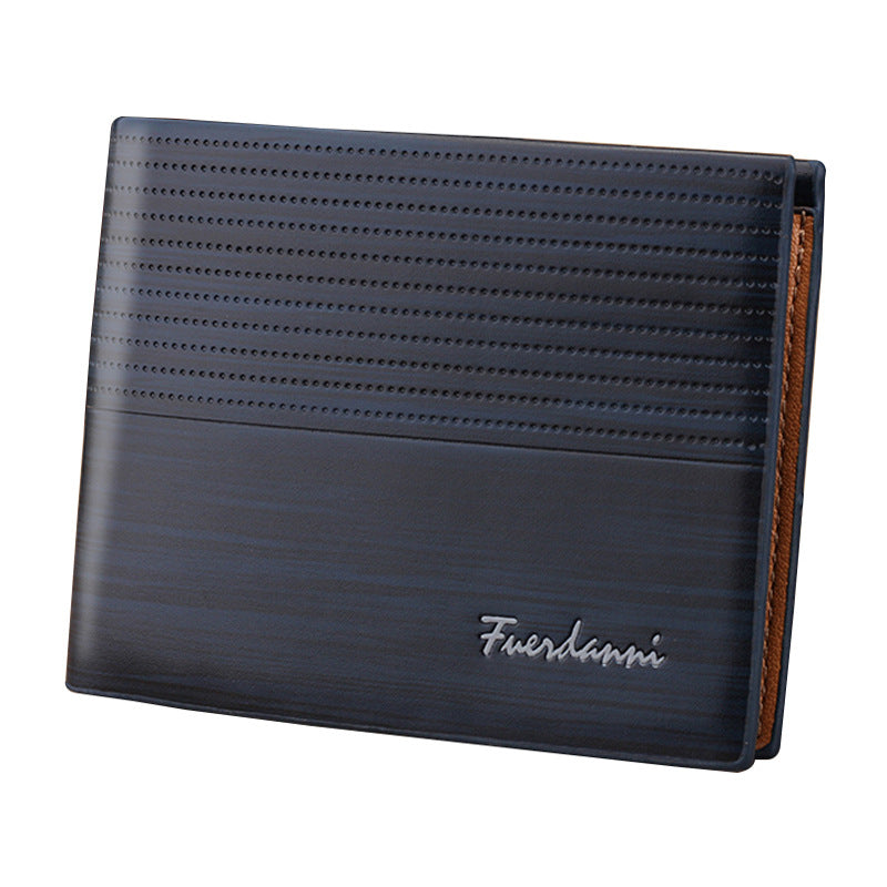 Mens Short Embossed PU Leather Wallet Multi Card Slot