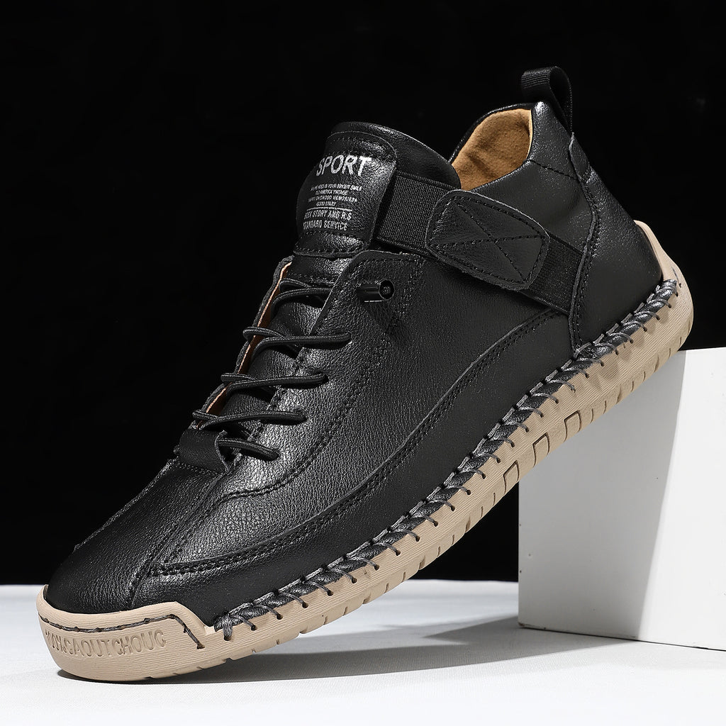 Popular Cross-Border Large-Size Unisex Mid-Top Martin Boots Outdoor Casual Shoes Workwear Stitched Men's Shoe