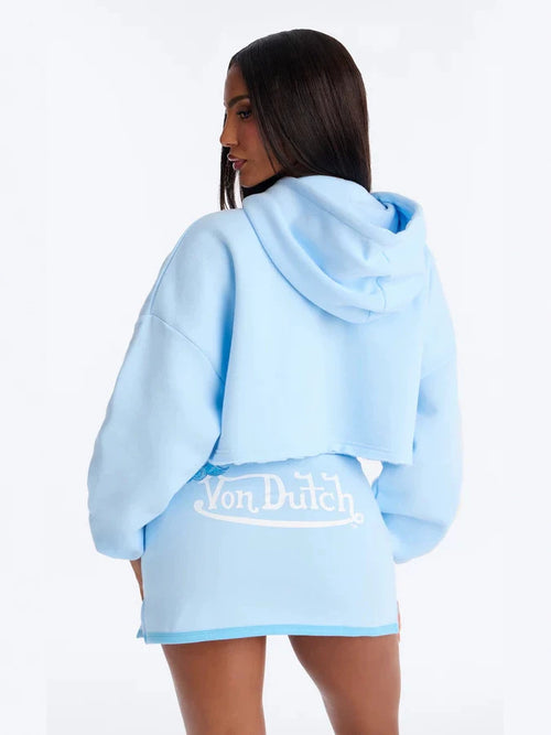Women's Hooded Color-Block Dress Set
