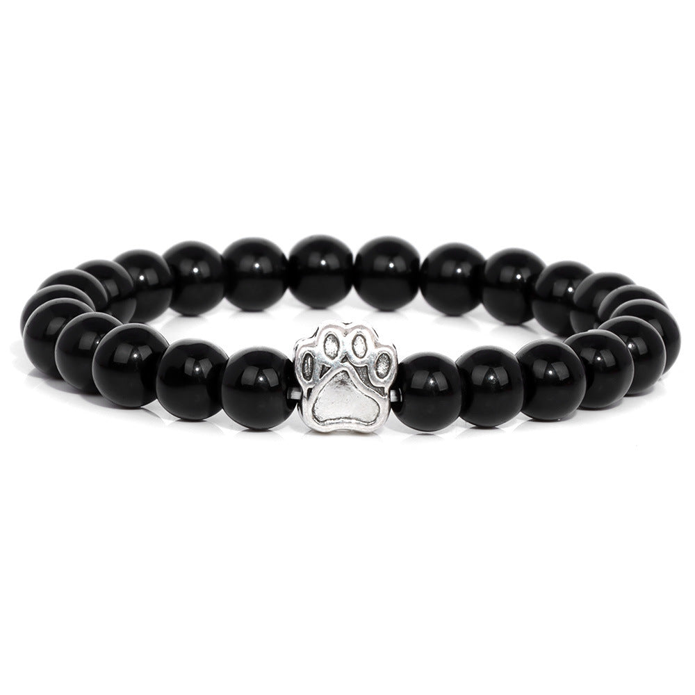 Elastic Stone Bead Bracelet Vintage Unisex Jewelry