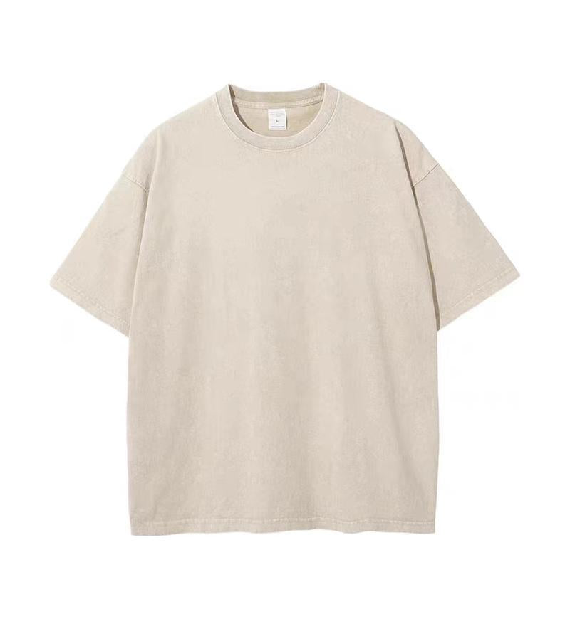 Oversized Washed Cotton T-shirt with Batik Print