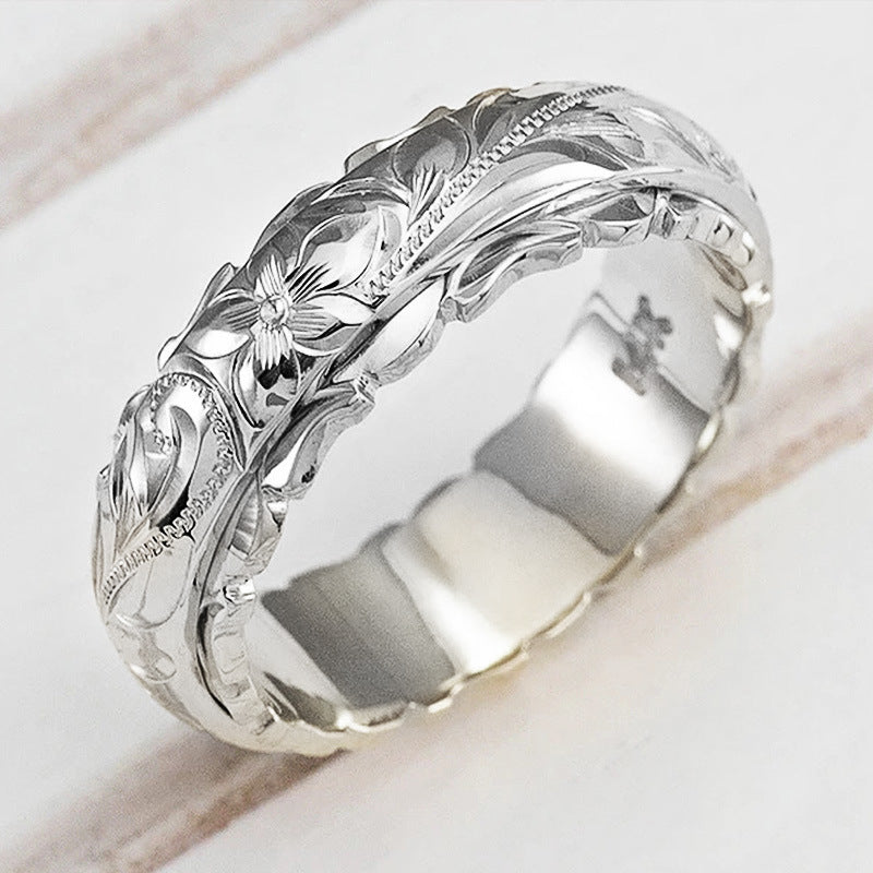Electroplated Copper Rose Flower Ring