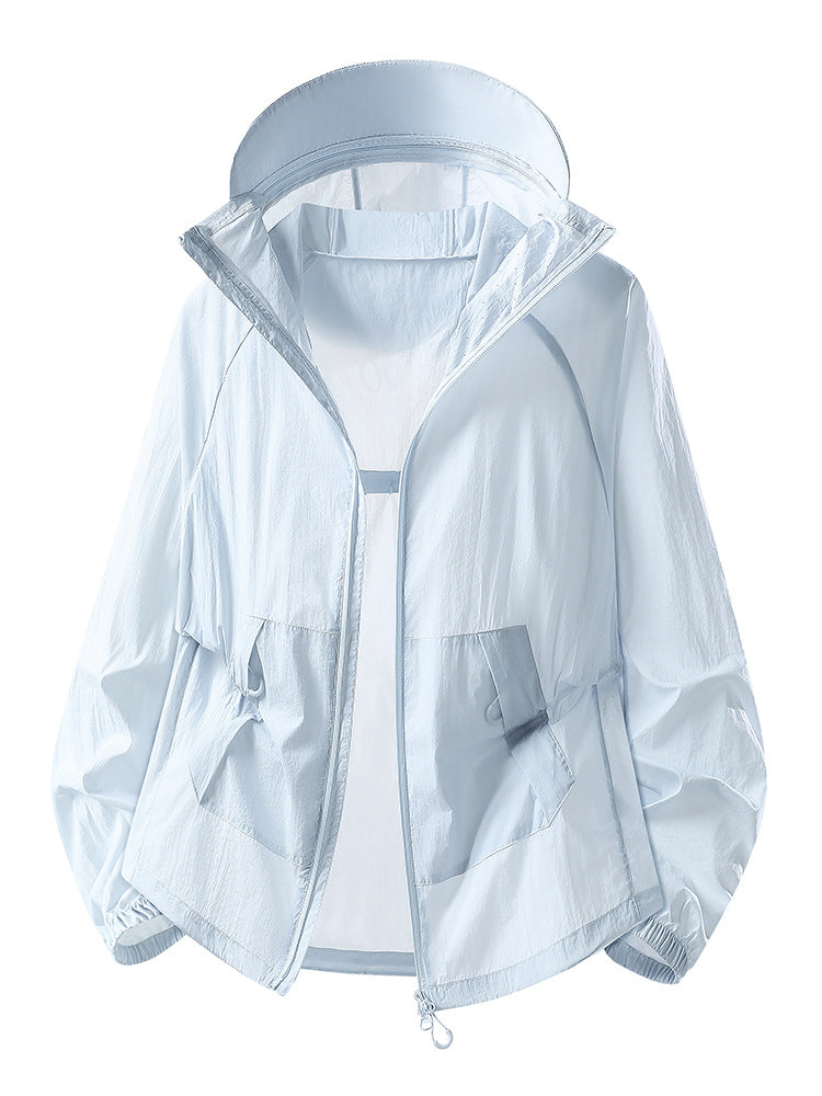 Mens UV Protection Lightweight Hooded Jacket