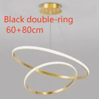 Modern Three Ring LED Chandelier